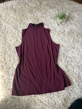 Sleeveless Halogen Sleeveless long women’s cute springMock Neck Tank